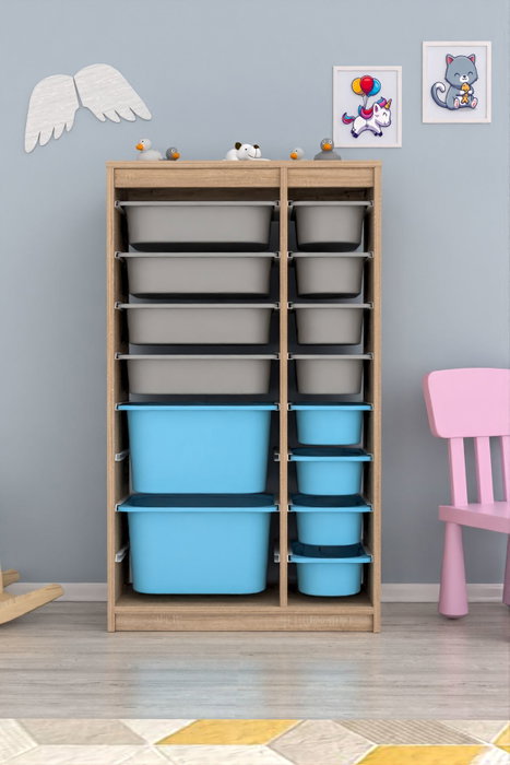 Hanah Home Montana Xs 2D4N8U - Gris Sonomo y Azul